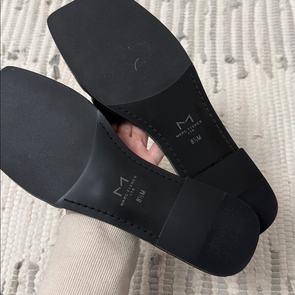 Marc Fisher Black Padded Slide Sandals - Picture 3 of 3